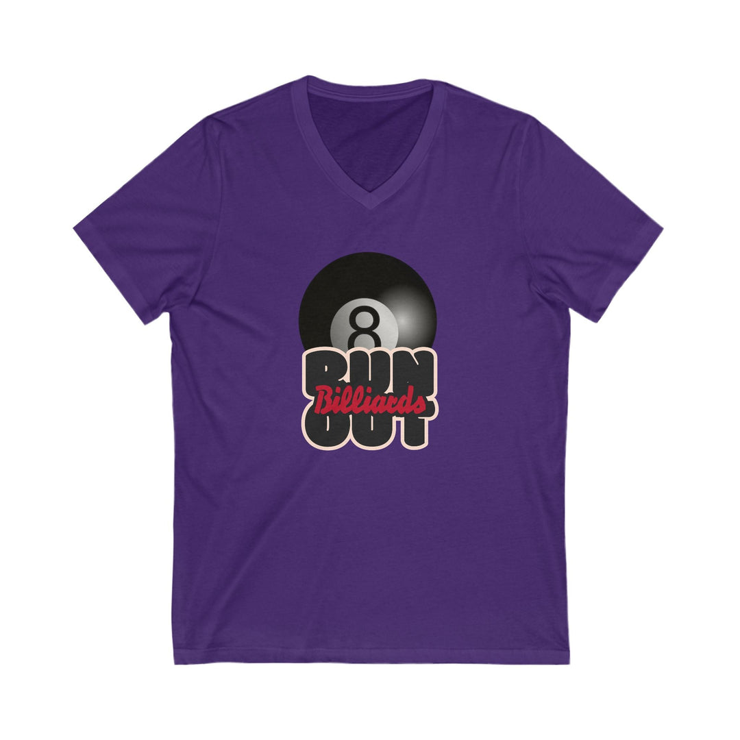 8 Ball Run Out - Billiards - Unisex V - Neck Tee - BFLY BILLIARDS