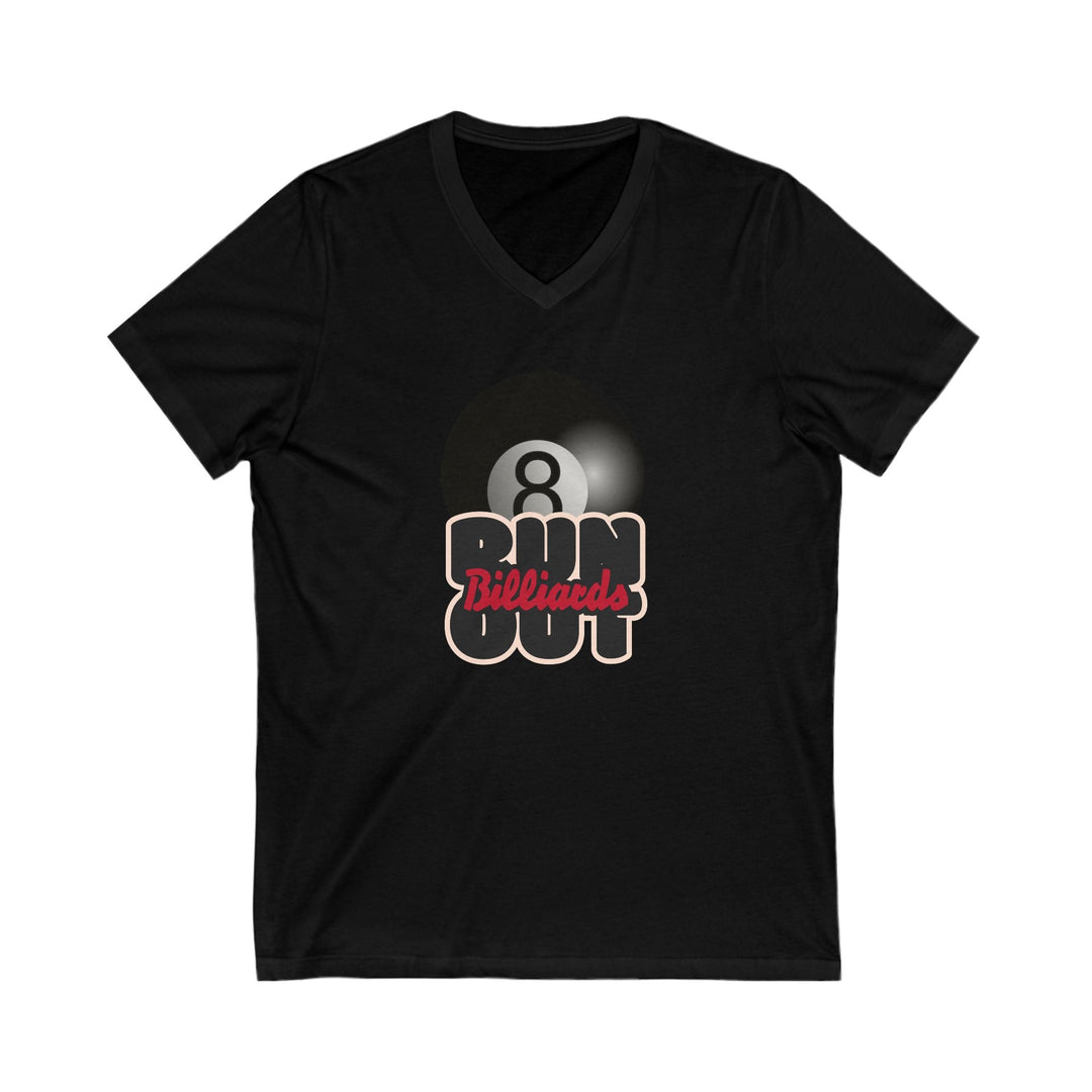8 Ball Run Out - Billiards - Unisex V - Neck Tee - BFLY BILLIARDS