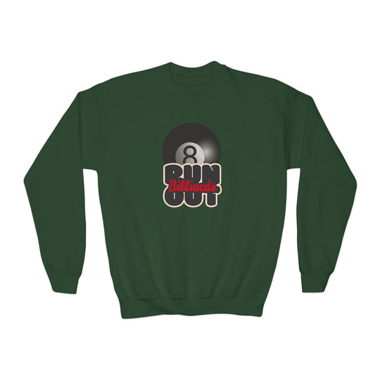 8 Ball Run Out - Billiards - Unisex Youth Crewneck Sweatshirt - BFLY BILLIARDS