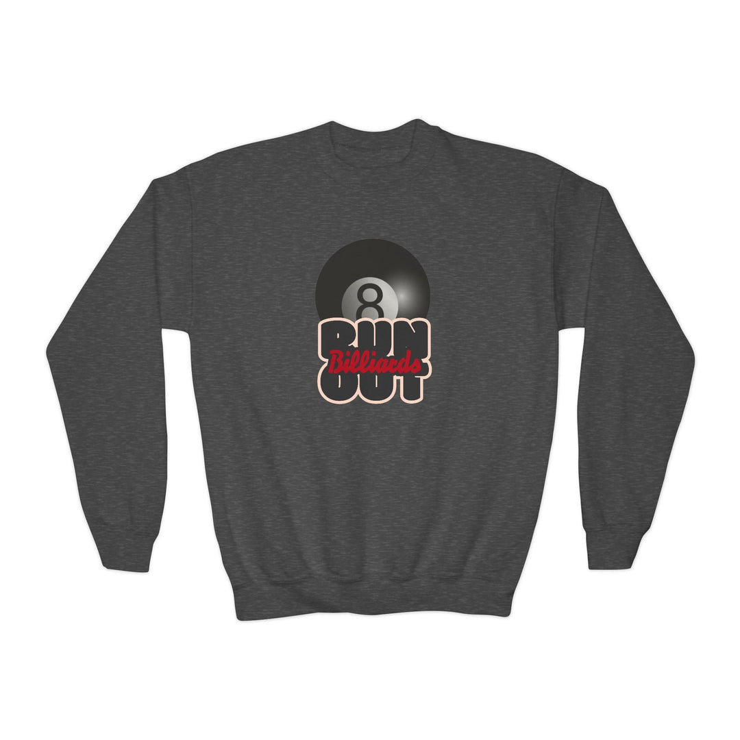 8 Ball Run Out - Billiards - Unisex Youth Crewneck Sweatshirt - BFLY BILLIARDS