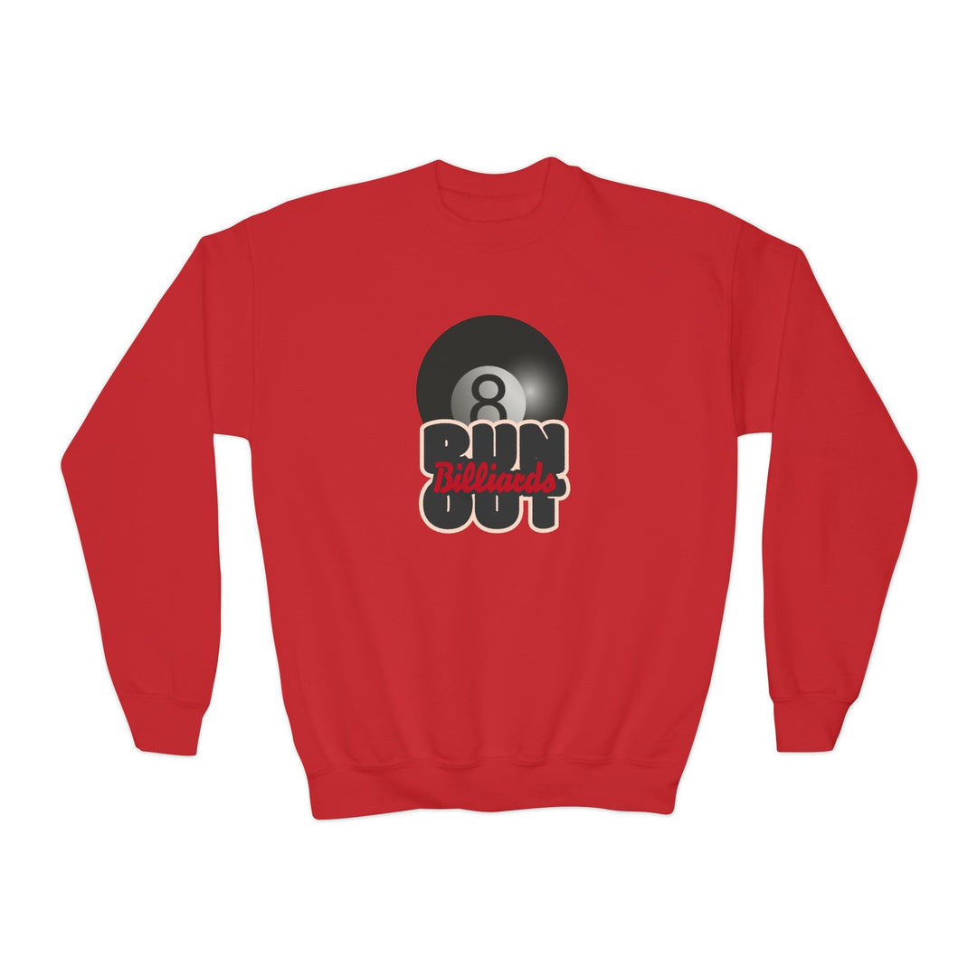 8 Ball Run Out - Billiards - Unisex Youth Crewneck Sweatshirt - BFLY BILLIARDS