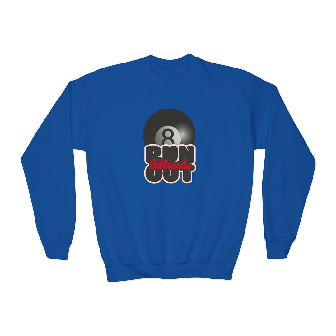 8 Ball Run Out - Billiards - Unisex Youth Crewneck Sweatshirt - BFLY BILLIARDS