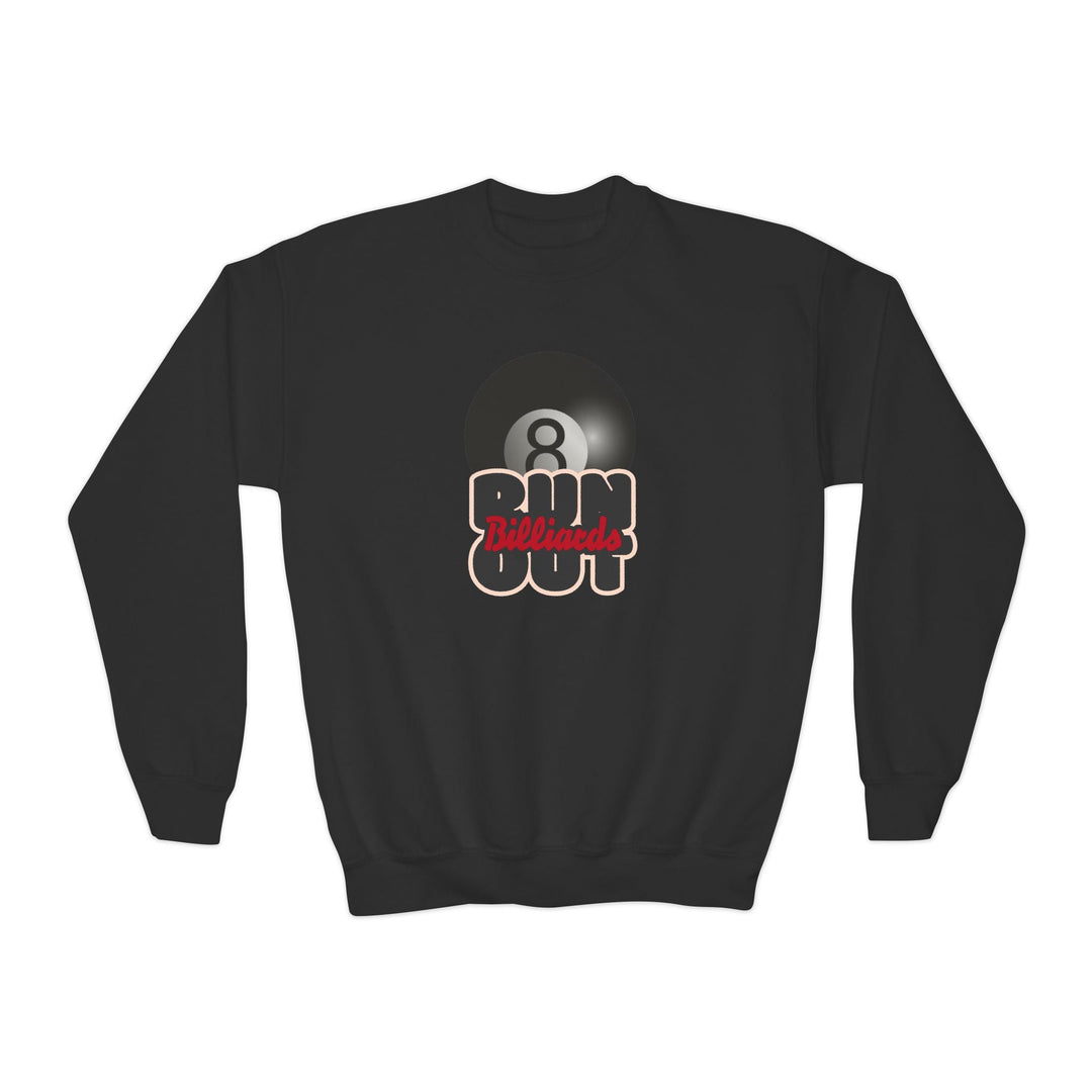 8 Ball Run Out - Billiards - Unisex Youth Crewneck Sweatshirt - BFLY BILLIARDS