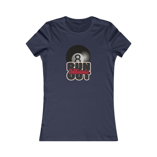 8 Ball Run Out - Billiards - Women's Fitted Tee - BFLY BILLIARDS