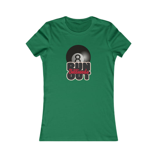 8 Ball Run Out - Billiards - Women's Fitted Tee - BFLY BILLIARDS