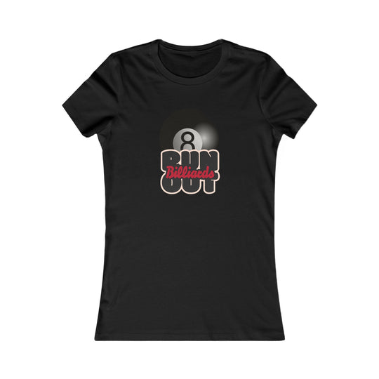 8 Ball Run Out - Billiards - Women's Fitted Tee - BFLY BILLIARDS
