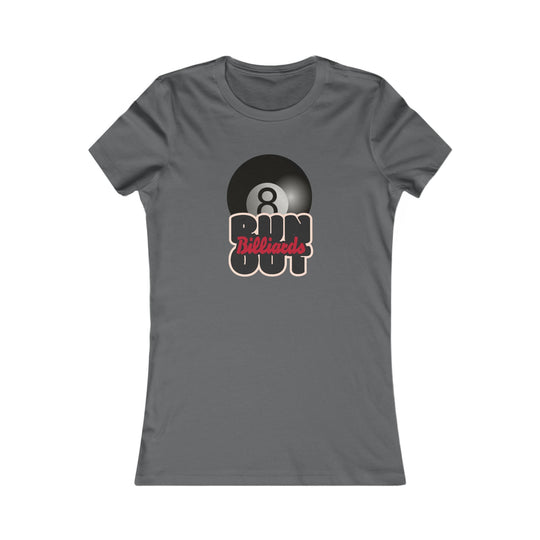8 Ball Run Out - Billiards - Women's Fitted Tee - BFLY BILLIARDS