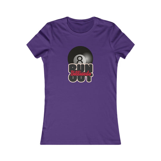 8 Ball Run Out - Billiards - Women's Fitted Tee - BFLY BILLIARDS