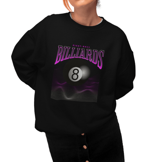 8 Ball Wave - Crewneck Sweatshirt - BFLY BILLIARDS