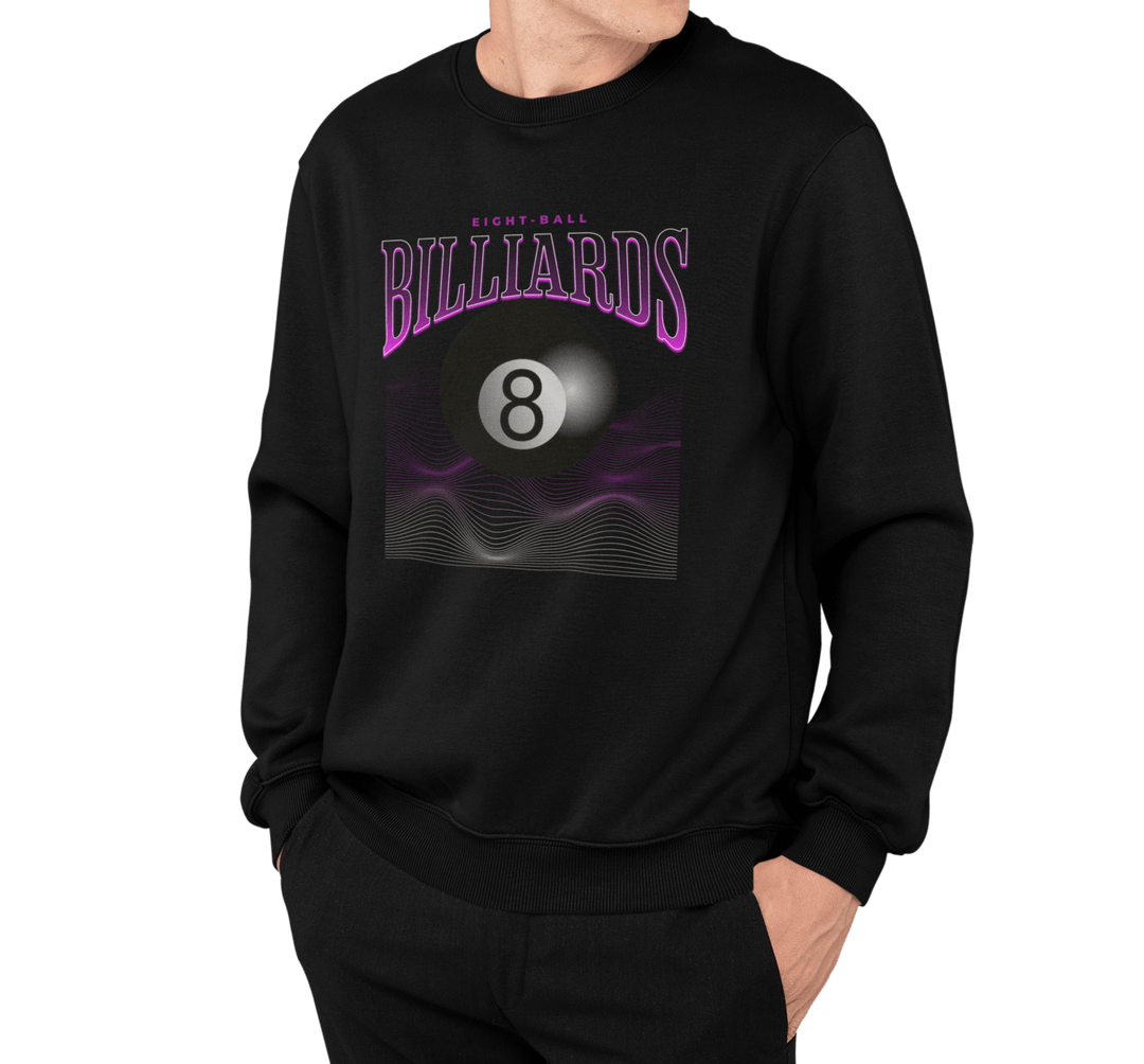 8 Ball Wave - Crewneck Sweatshirt - BFLY BILLIARDS