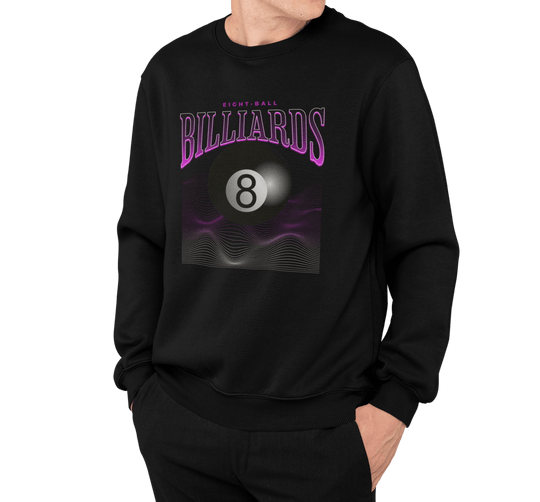 8 Ball Wave - Crewneck Sweatshirt - BFLY BILLIARDS