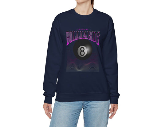 8 Ball Waves - Crewneck Sweatshirt - BFLY BILLIARDS