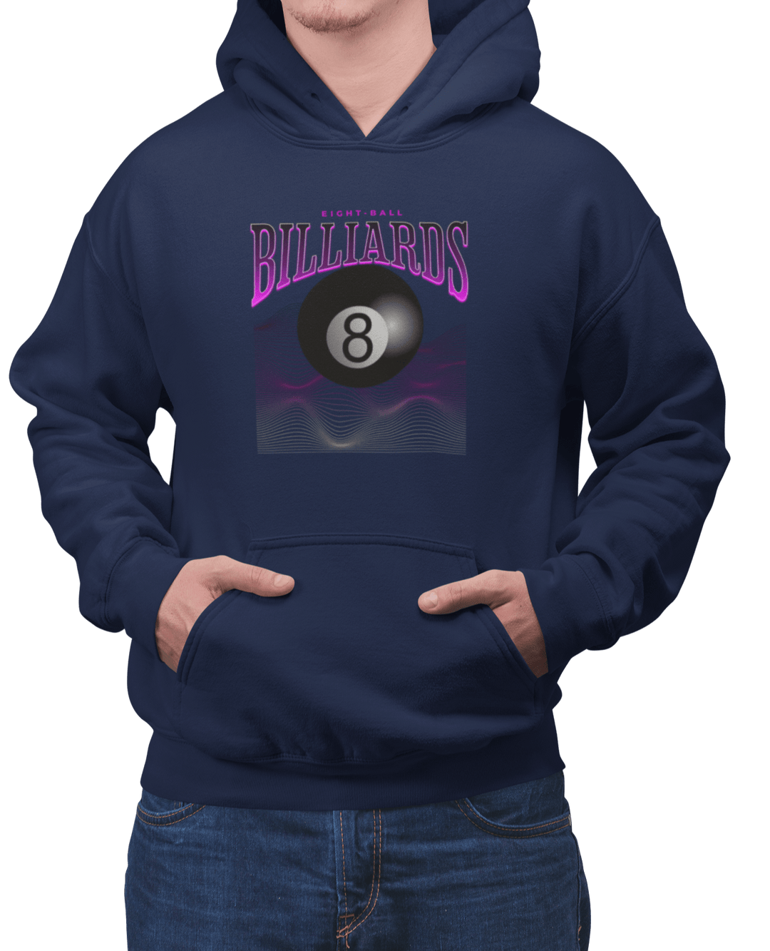8 Ball Waves - Custom Pullover Hoodie - BFLY BILLIARDS