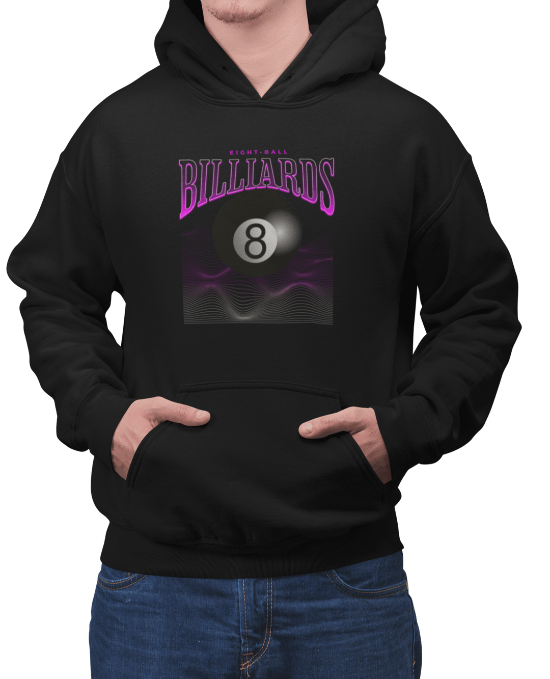 8 Ball Waves - Custom Pullover Hoodie - BFLY BILLIARDS