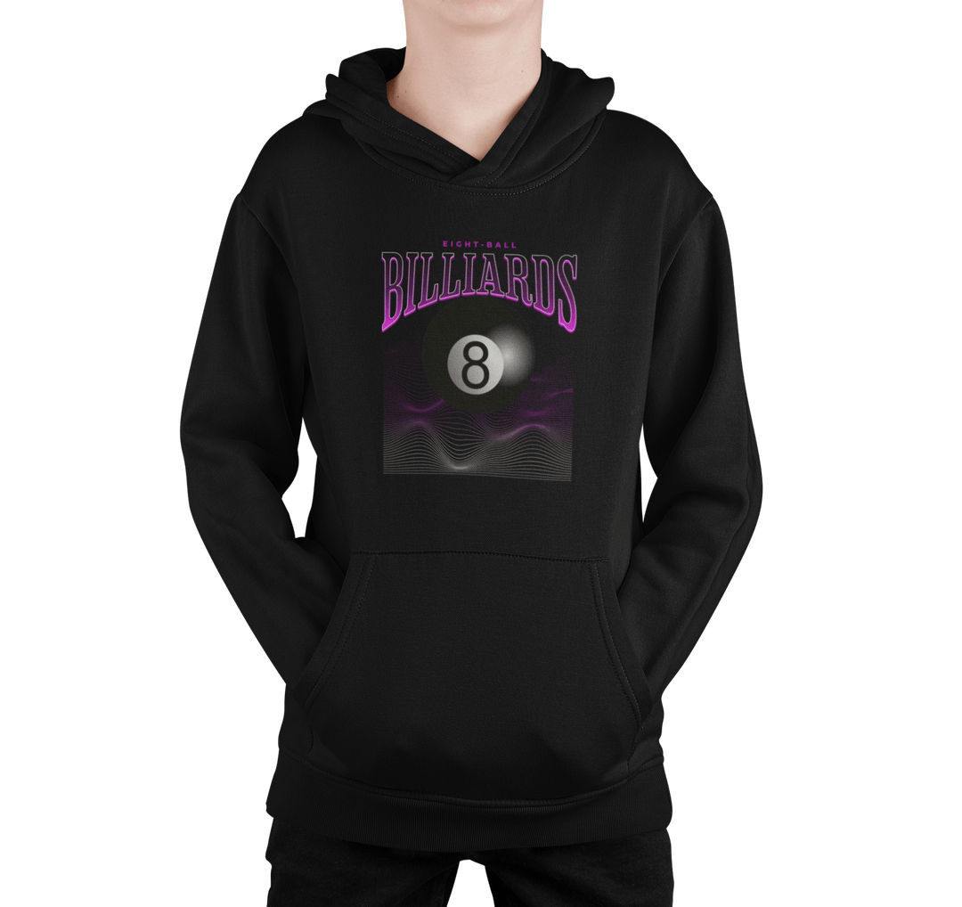 8 Ball Waves - Custom Youth Hoodie - BFLY BILLIARDS