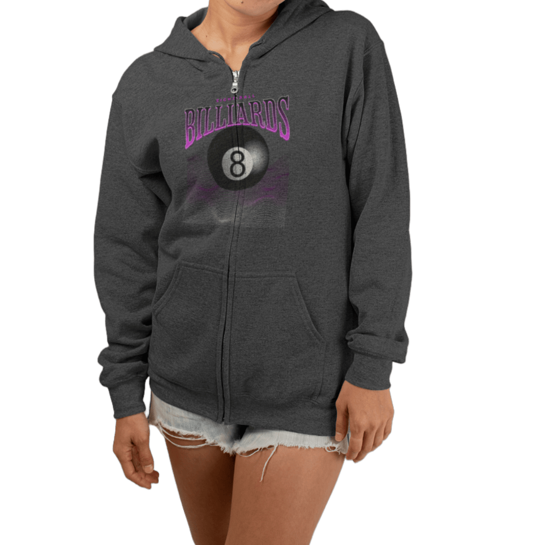 8 Ball Waves - Full Zip Hoodie - BFLY BILLIARDS