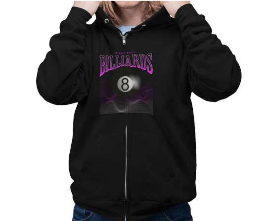 8 Ball Waves - Full Zip Hoodie - BFLY BILLIARDS