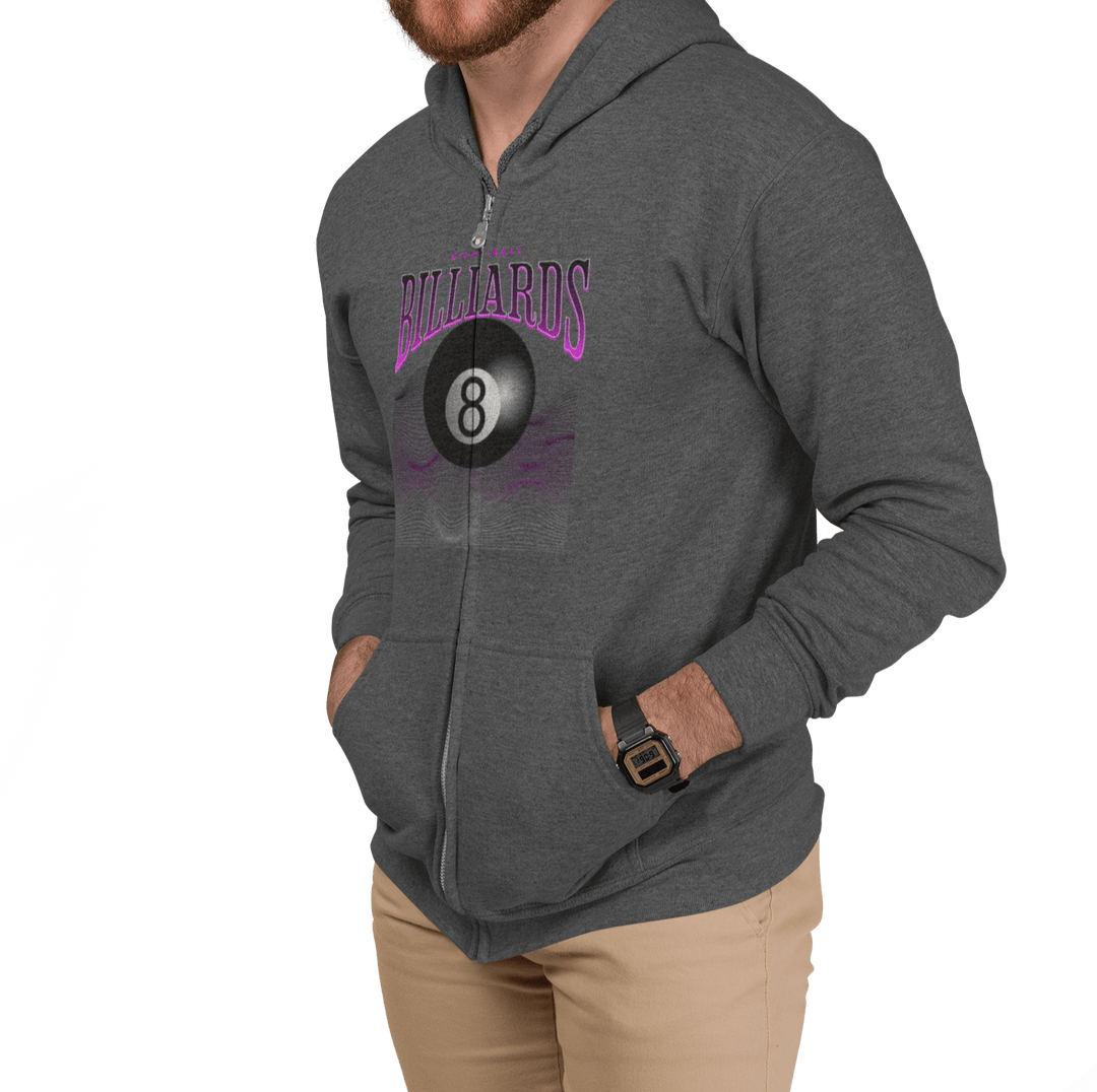 8 Ball Waves - Full Zip Hoodie - BFLY BILLIARDS