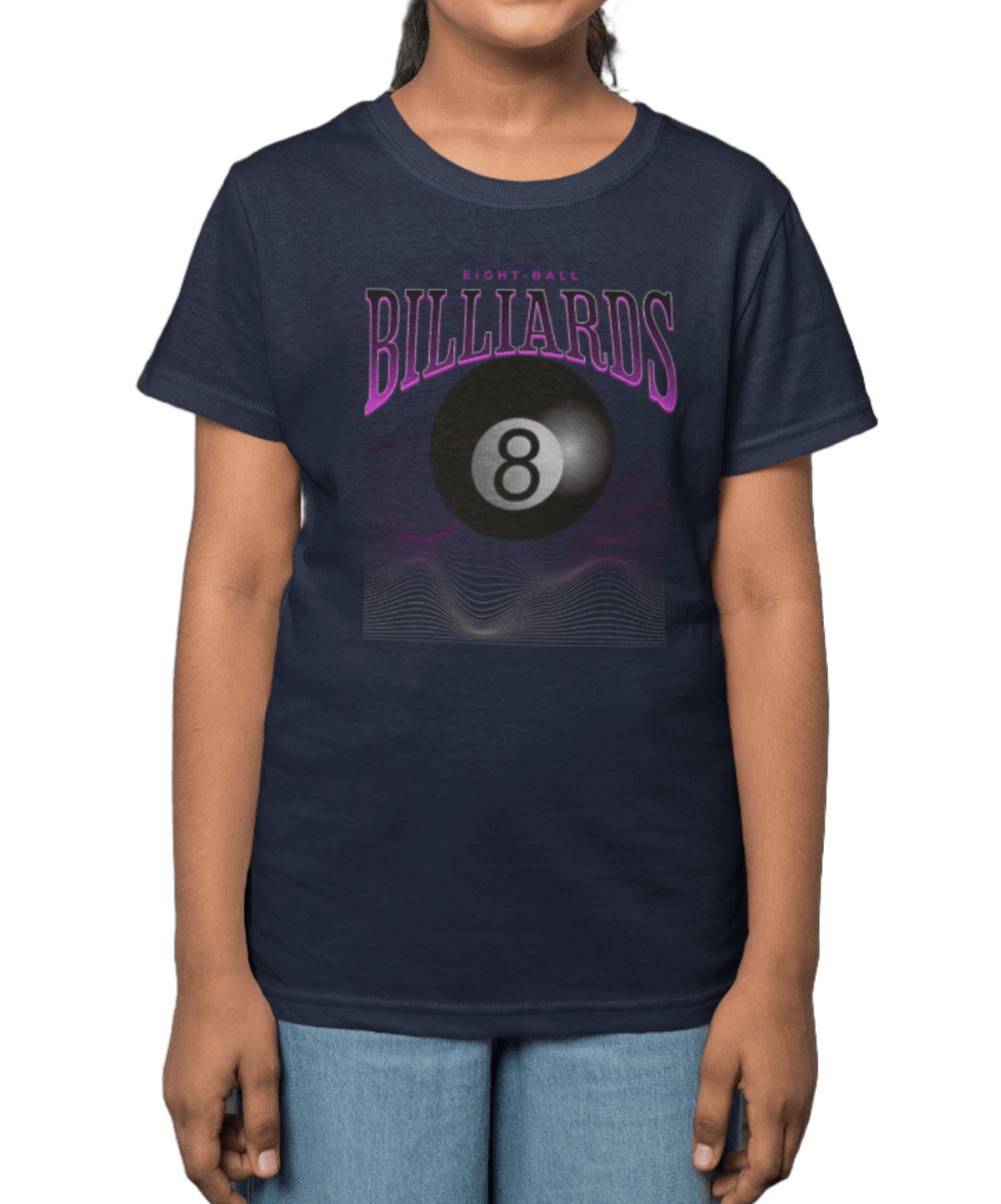 8 Ball Waves - Youth Cotton Tee - BFLY BILLIARDS