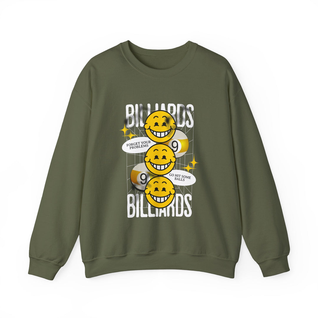 9 Ball Billiard Happiness Billiards - Unisex Crewneck Sweatshirt - BFLY BILLIARDS