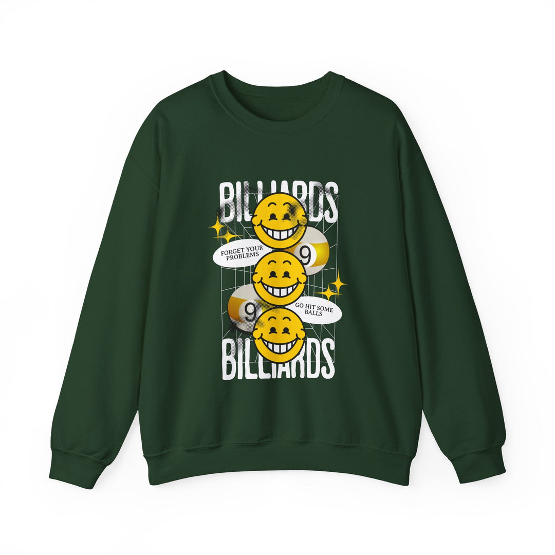 9 Ball Billiard Happiness Billiards - Unisex Crewneck Sweatshirt - BFLY BILLIARDS
