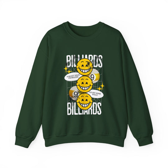9 Ball Billiard Happiness Billiards - Unisex Crewneck Sweatshirt - BFLY BILLIARDS