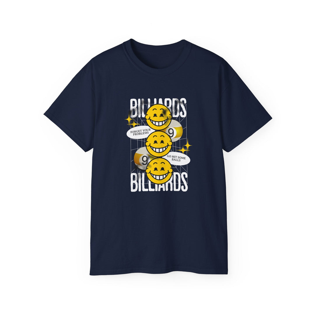 9 Ball Billiard Happiness - Unisex Cotton T-Shirt - BFLY BILLIARDS