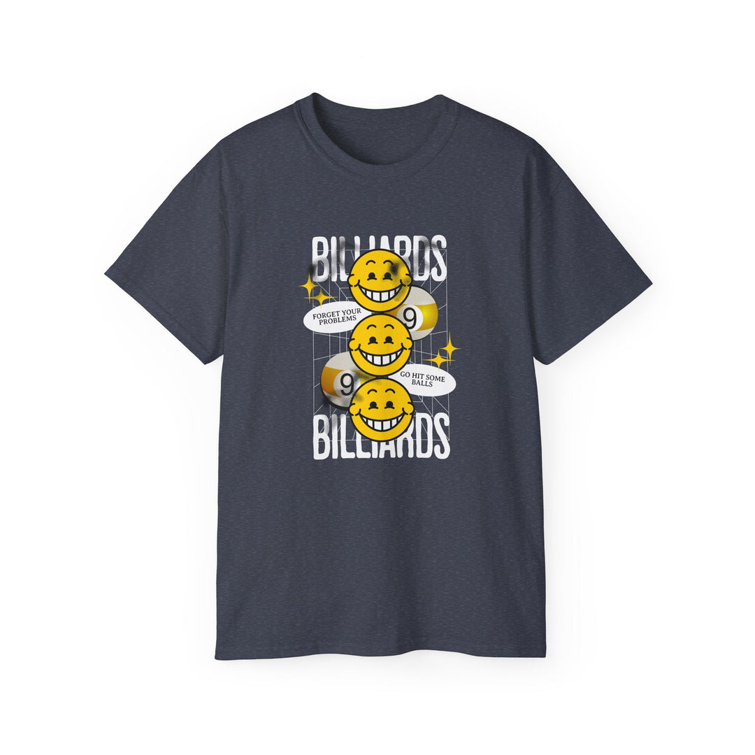 9 Ball Billiard Happiness - Unisex Cotton T-Shirt - BFLY BILLIARDS
