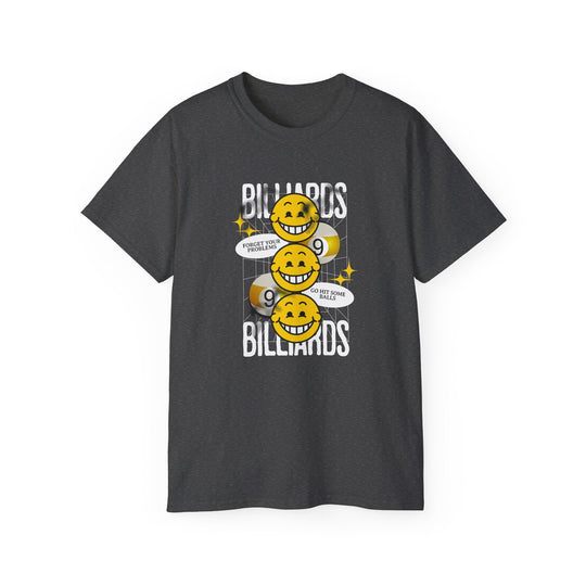 9 Ball Billiard Happiness - Unisex Cotton T-Shirt - BFLY BILLIARDS