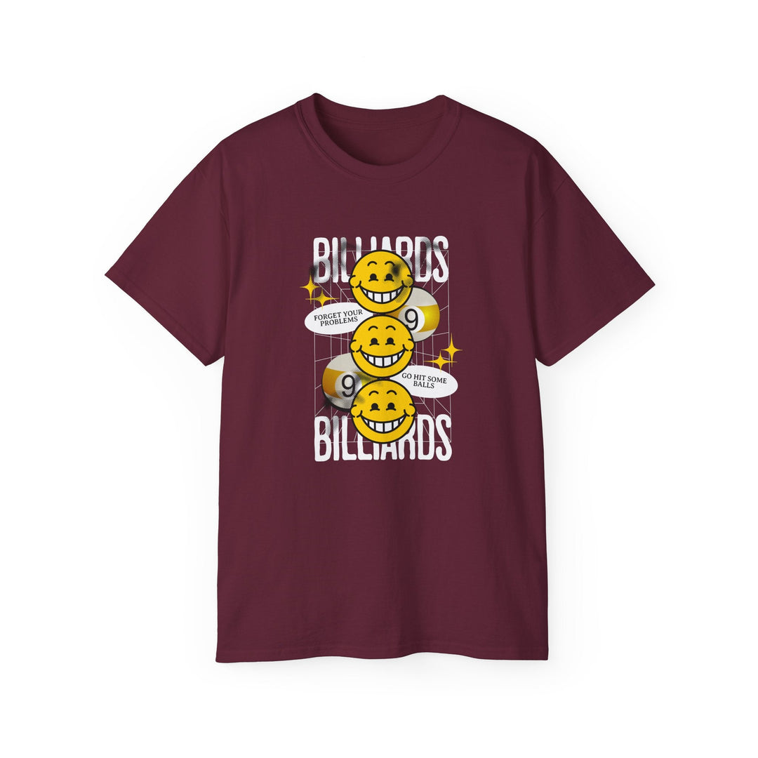 9 Ball Billiard Happiness - Unisex Cotton T-Shirt - BFLY BILLIARDS