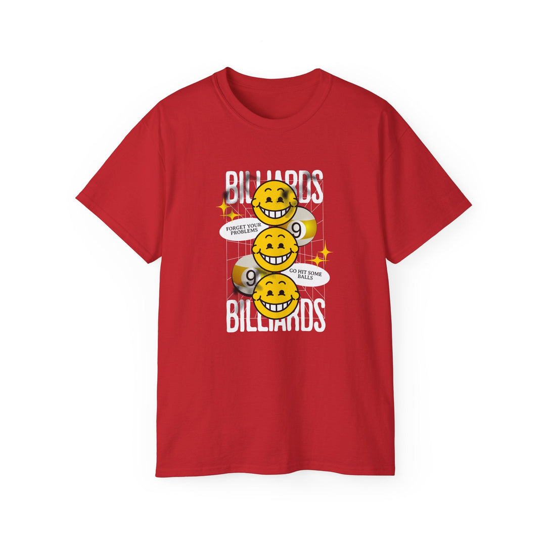 9 Ball Billiard Happiness - Unisex Cotton T-Shirt - BFLY BILLIARDS
