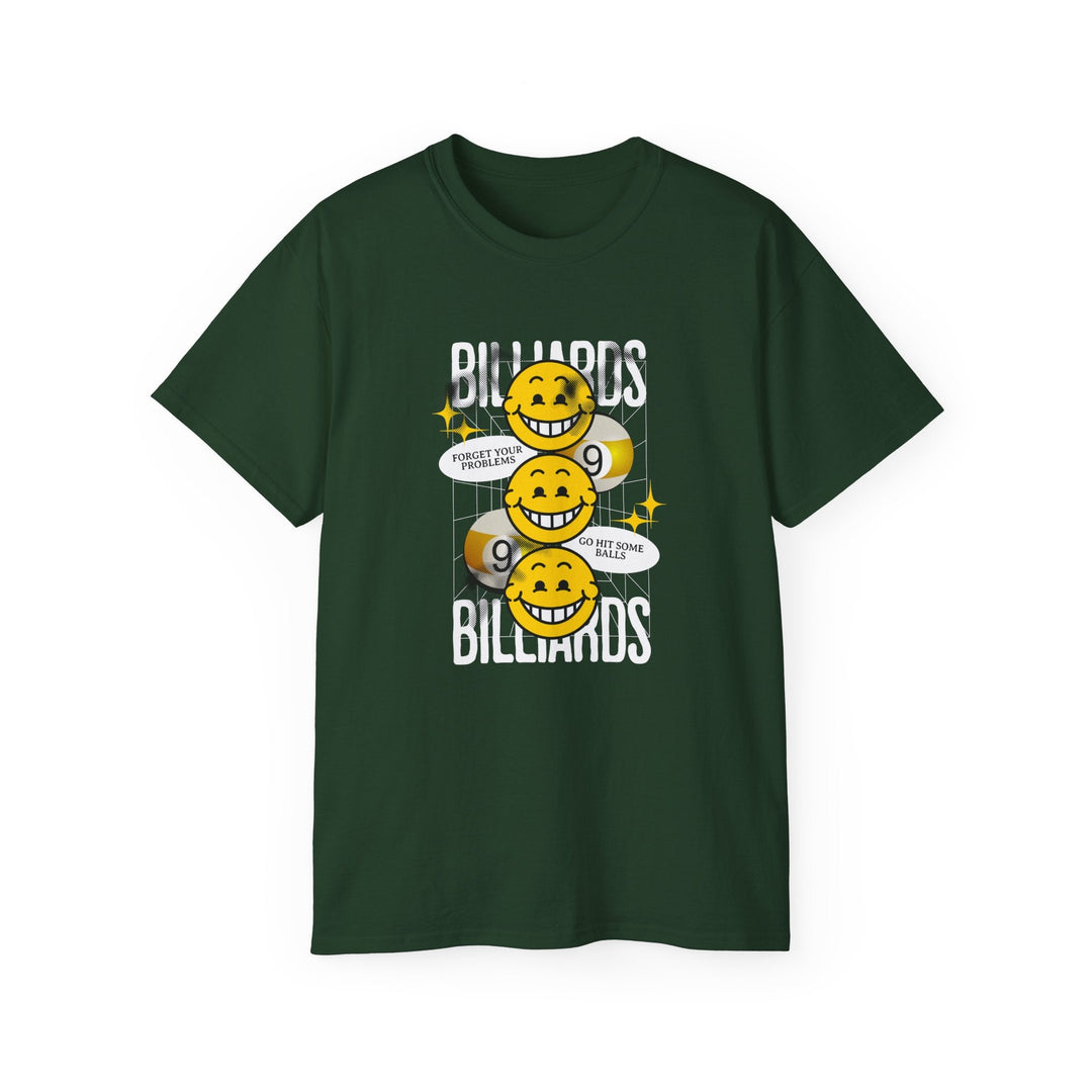 9 Ball Billiard Happiness - Unisex Cotton T-Shirt - BFLY BILLIARDS