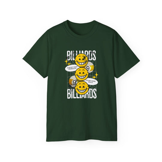 9 Ball Billiard Happiness - Unisex Cotton T-Shirt - BFLY BILLIARDS