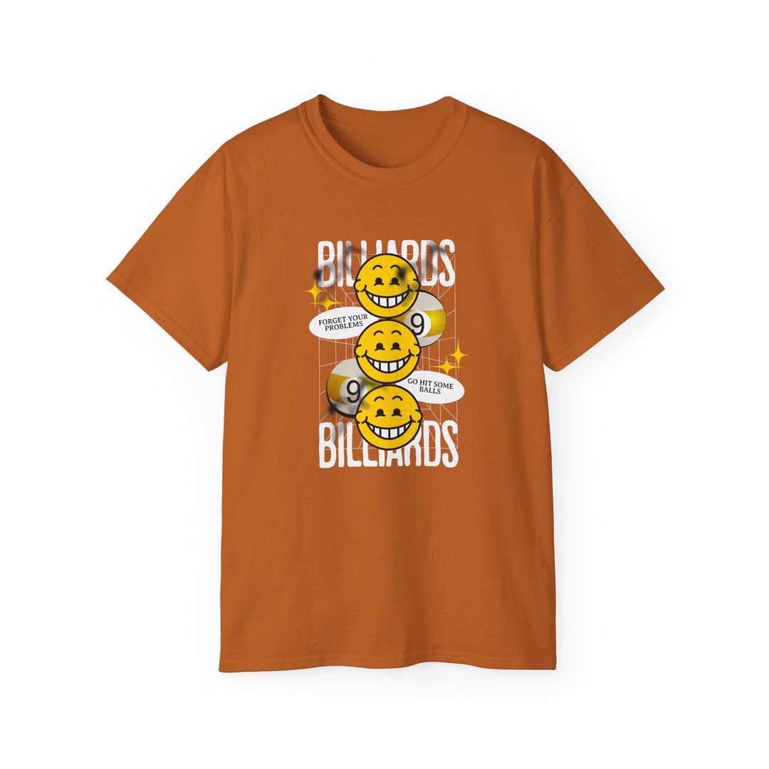 9 Ball Billiard Happiness - Unisex Cotton T-Shirt - BFLY BILLIARDS
