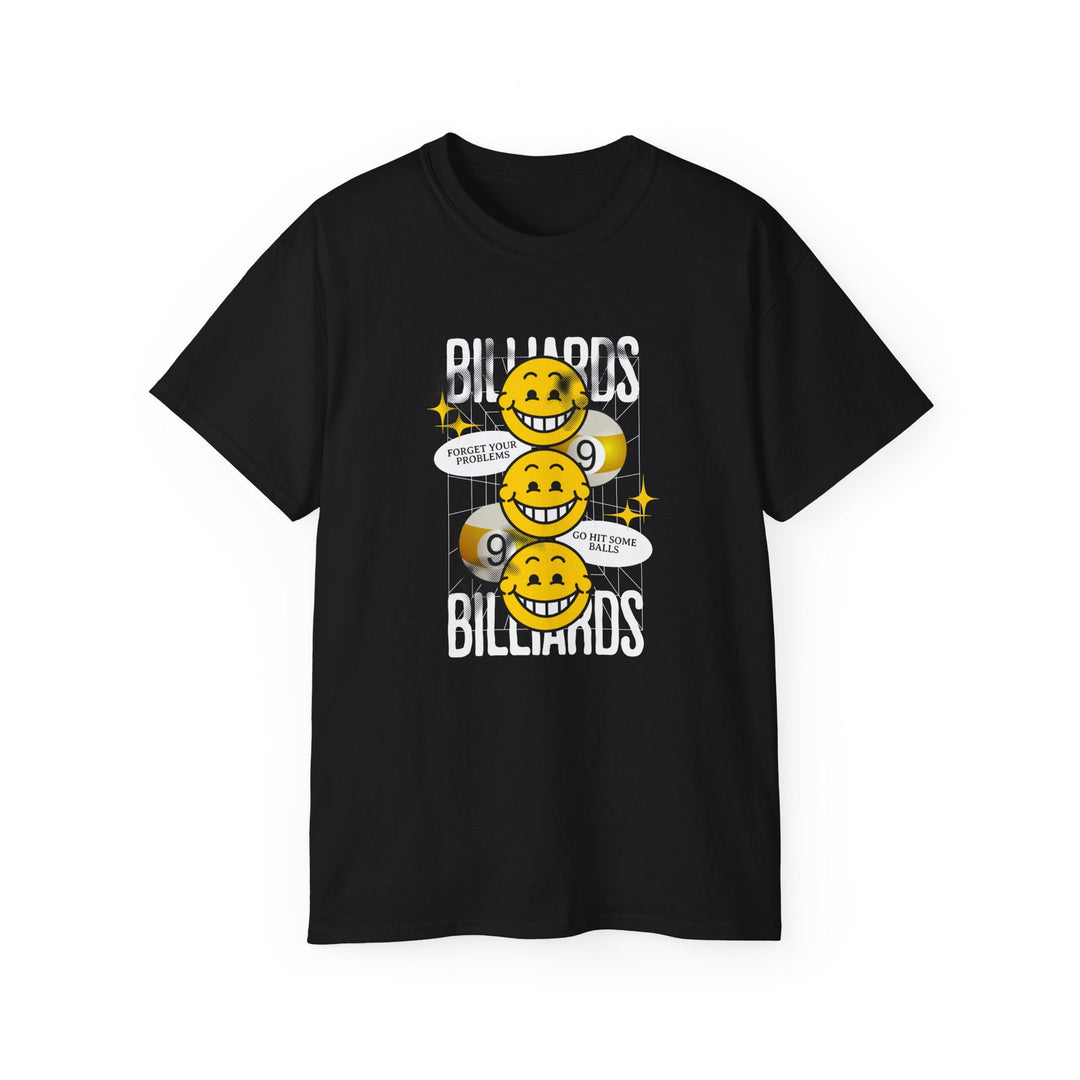 9 Ball Billiard Happiness - Unisex Cotton T-Shirt - BFLY BILLIARDS