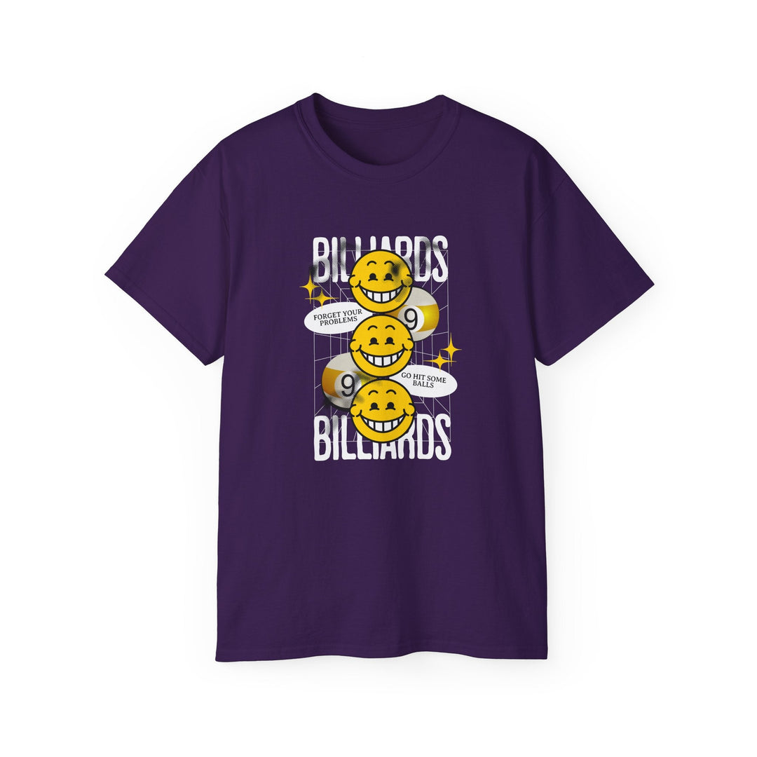 9 Ball Billiard Happiness - Unisex Cotton T-Shirt - BFLY BILLIARDS