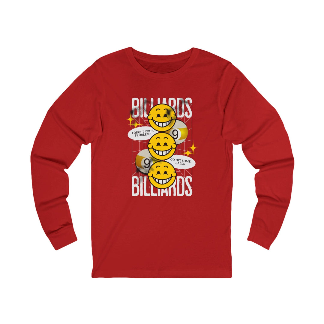 9 Ball Billiard Happiness - Unisex Long Sleeve Tee - BFLY BILLIARDS
