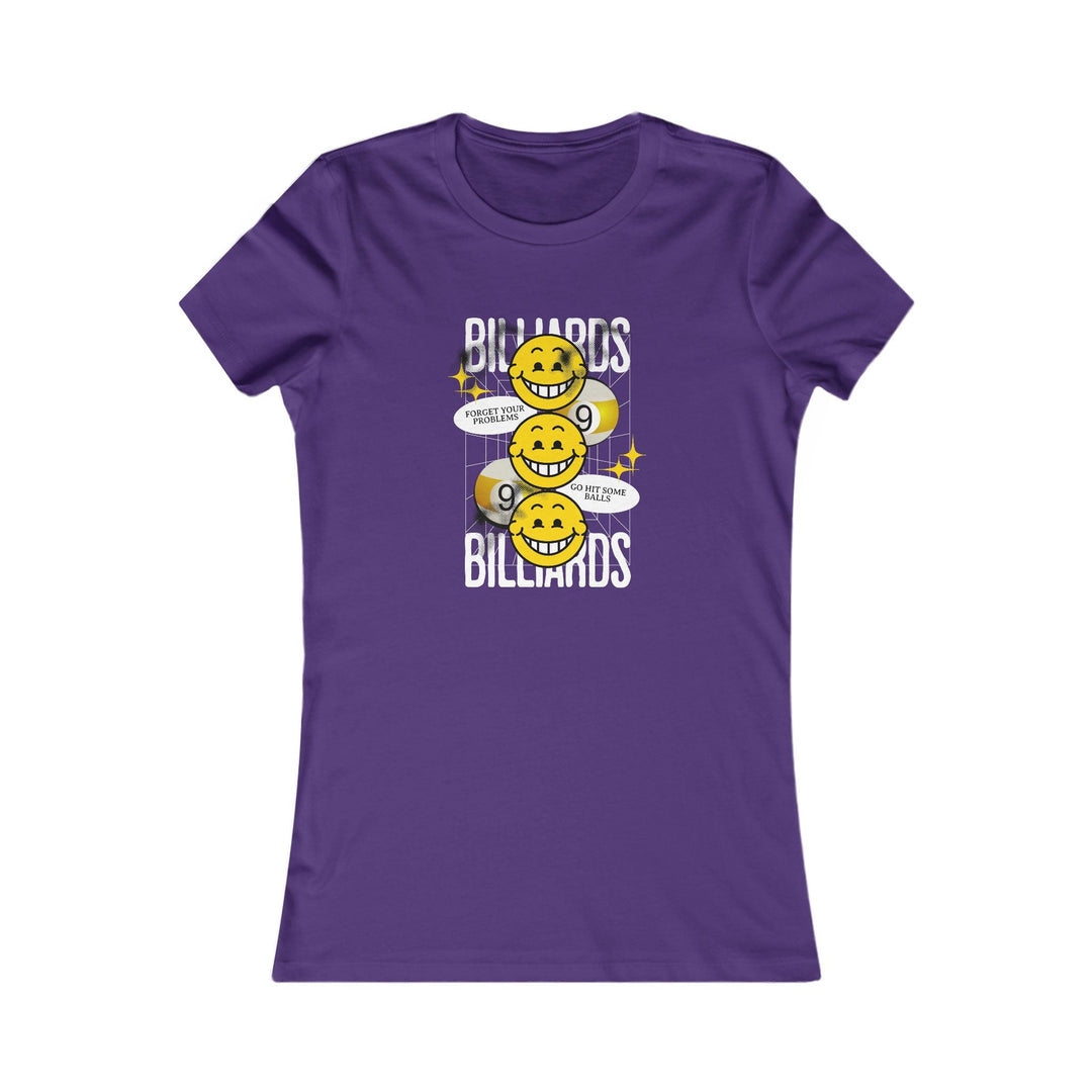 9 Ball Billiard Happiness - Women's Fitted Tee - BFLY BILLIARDS