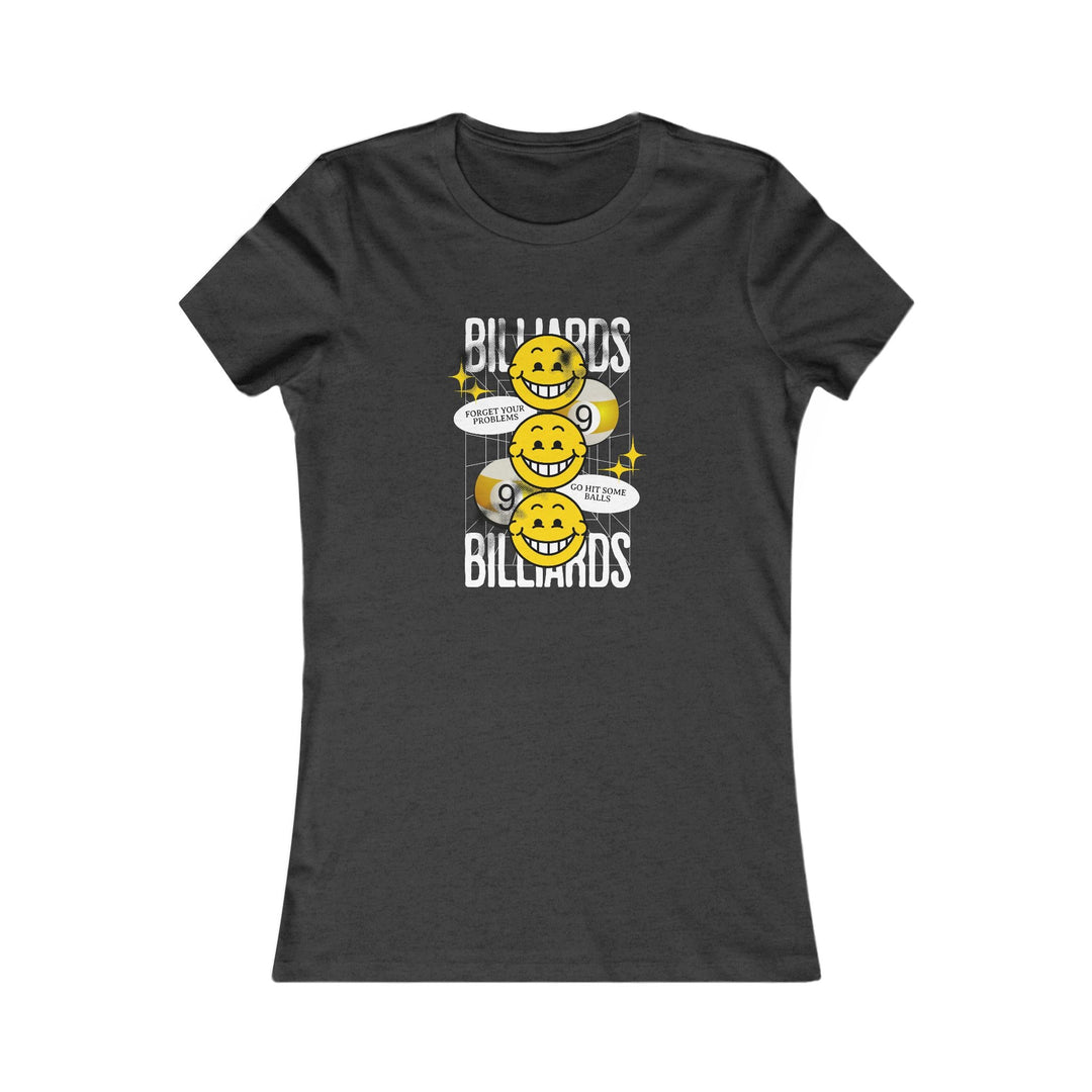 9 Ball Billiard Happiness - Women's Fitted Tee - BFLY BILLIARDS