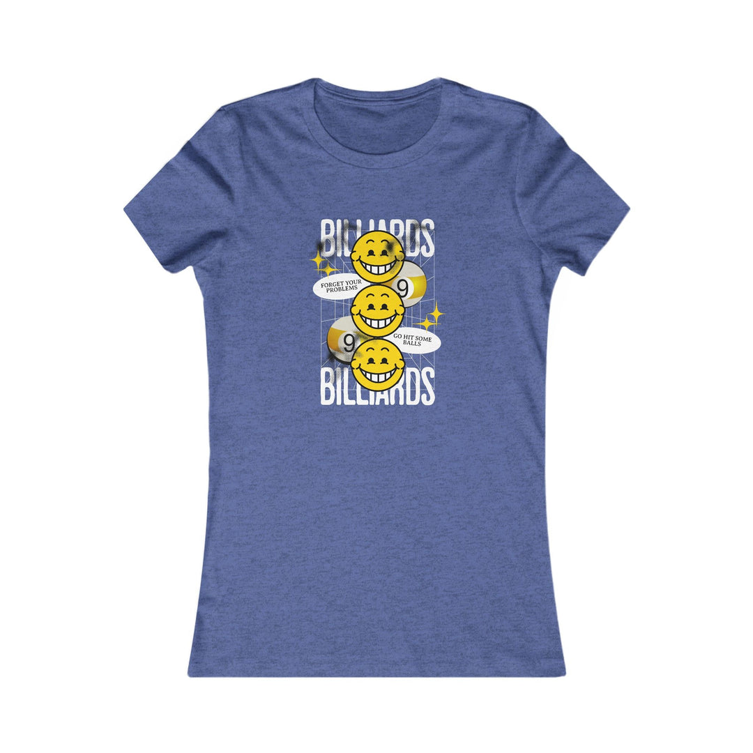 9 Ball Billiard Happiness - Women's Fitted Tee - BFLY BILLIARDS