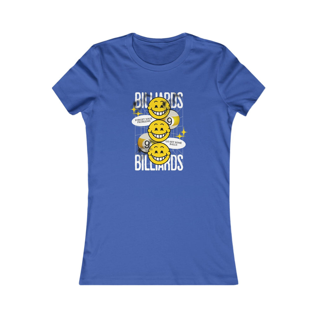 9 Ball Billiard Happiness - Women's Fitted Tee - BFLY BILLIARDS