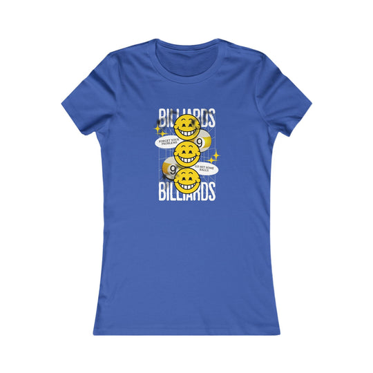 9 Ball Billiard Happiness - Women's Fitted Tee - BFLY BILLIARDS