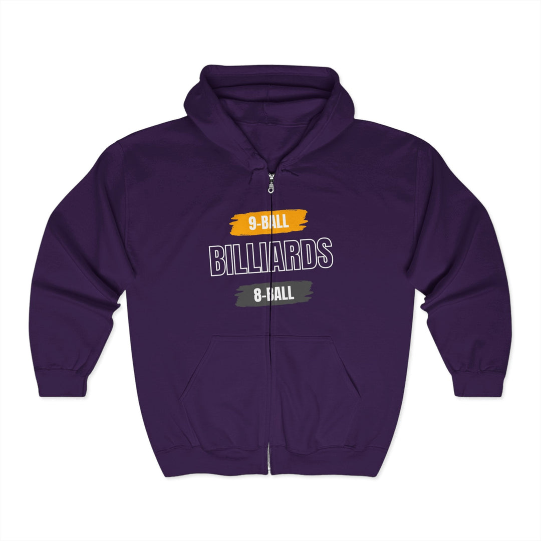 9 - Ball - Billiards - 8 Ball - Full Zip Hoodie - BFLY BILLIARDS
