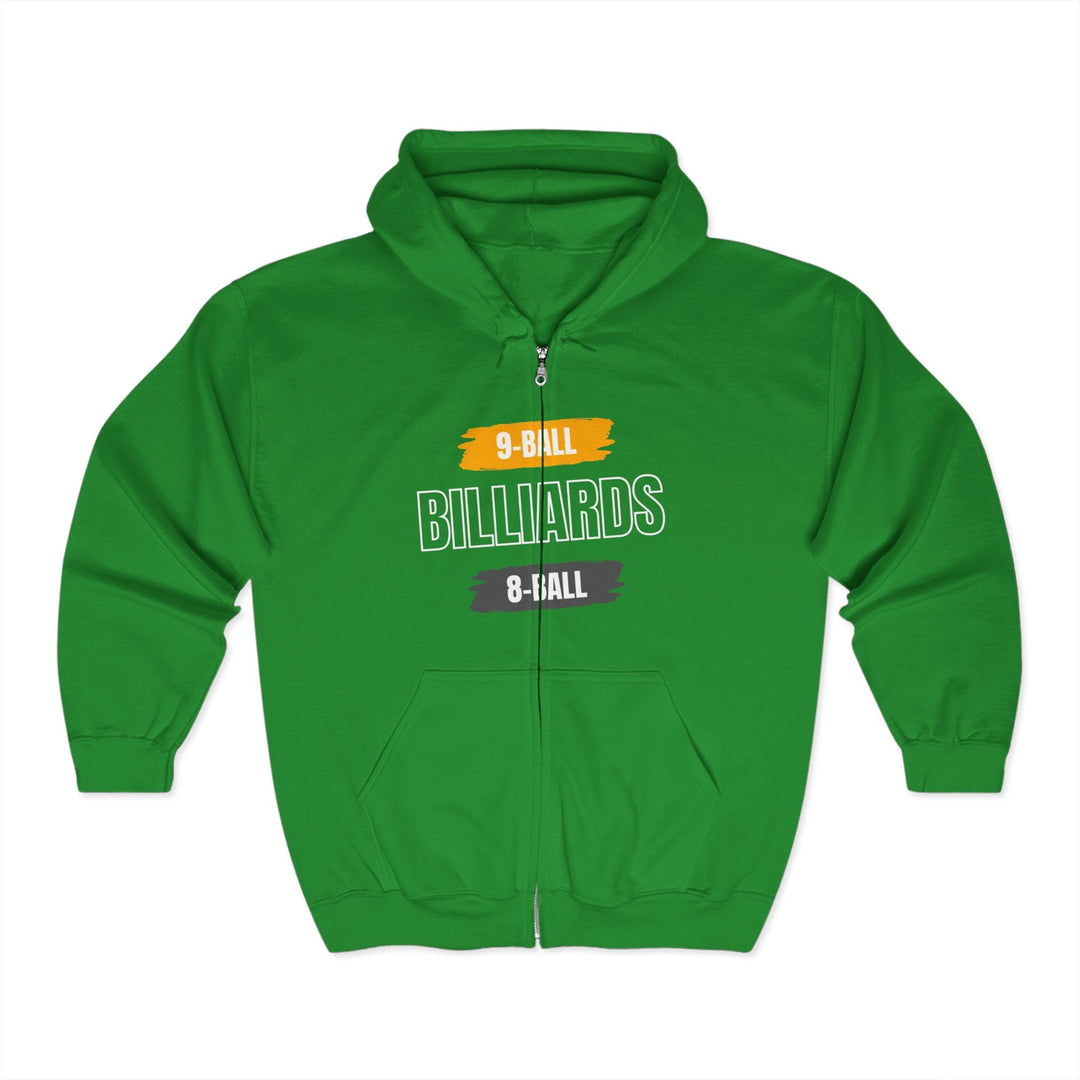 9 - Ball - Billiards - 8 Ball - Full Zip Hoodie - BFLY BILLIARDS