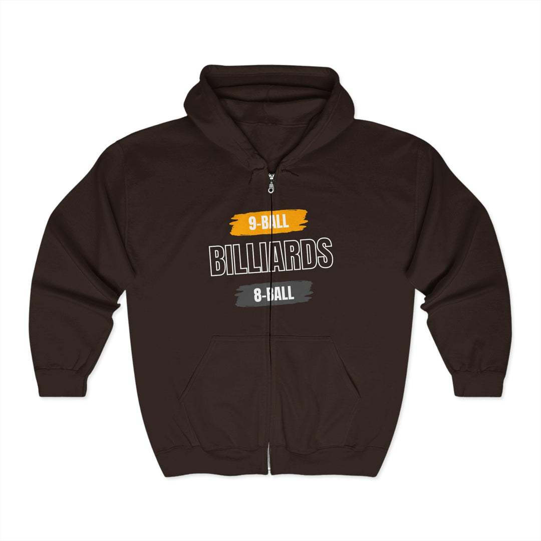 9 - Ball - Billiards - 8 Ball - Full Zip Hoodie - BFLY BILLIARDS