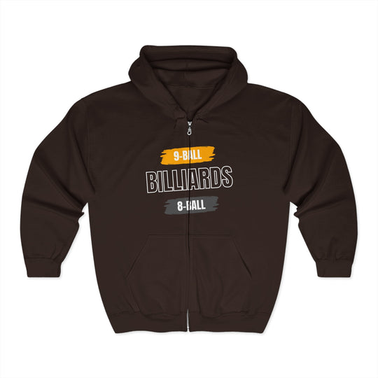 9 - Ball - Billiards - 8 Ball - Full Zip Hoodie - BFLY BILLIARDS