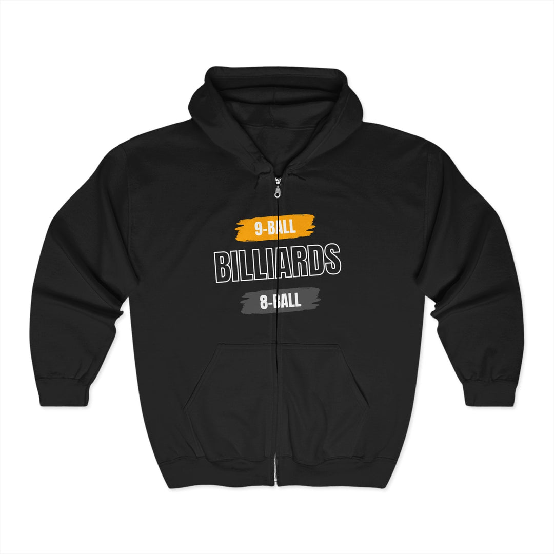 9 - Ball - Billiards - 8 Ball - Full Zip Hoodie - BFLY BILLIARDS