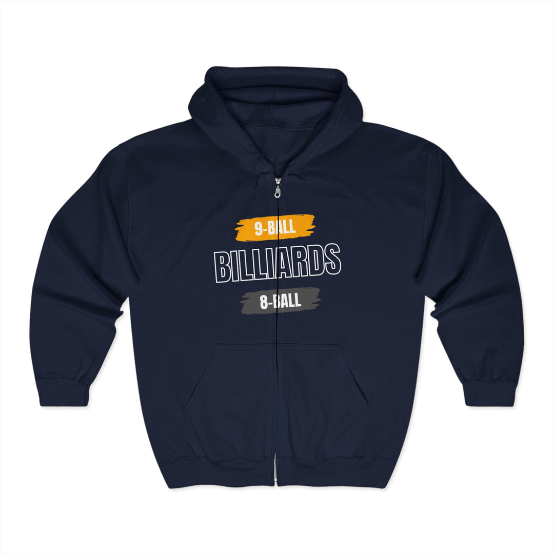 9 - Ball - Billiards - 8 Ball - Full Zip Hoodie - BFLY BILLIARDS