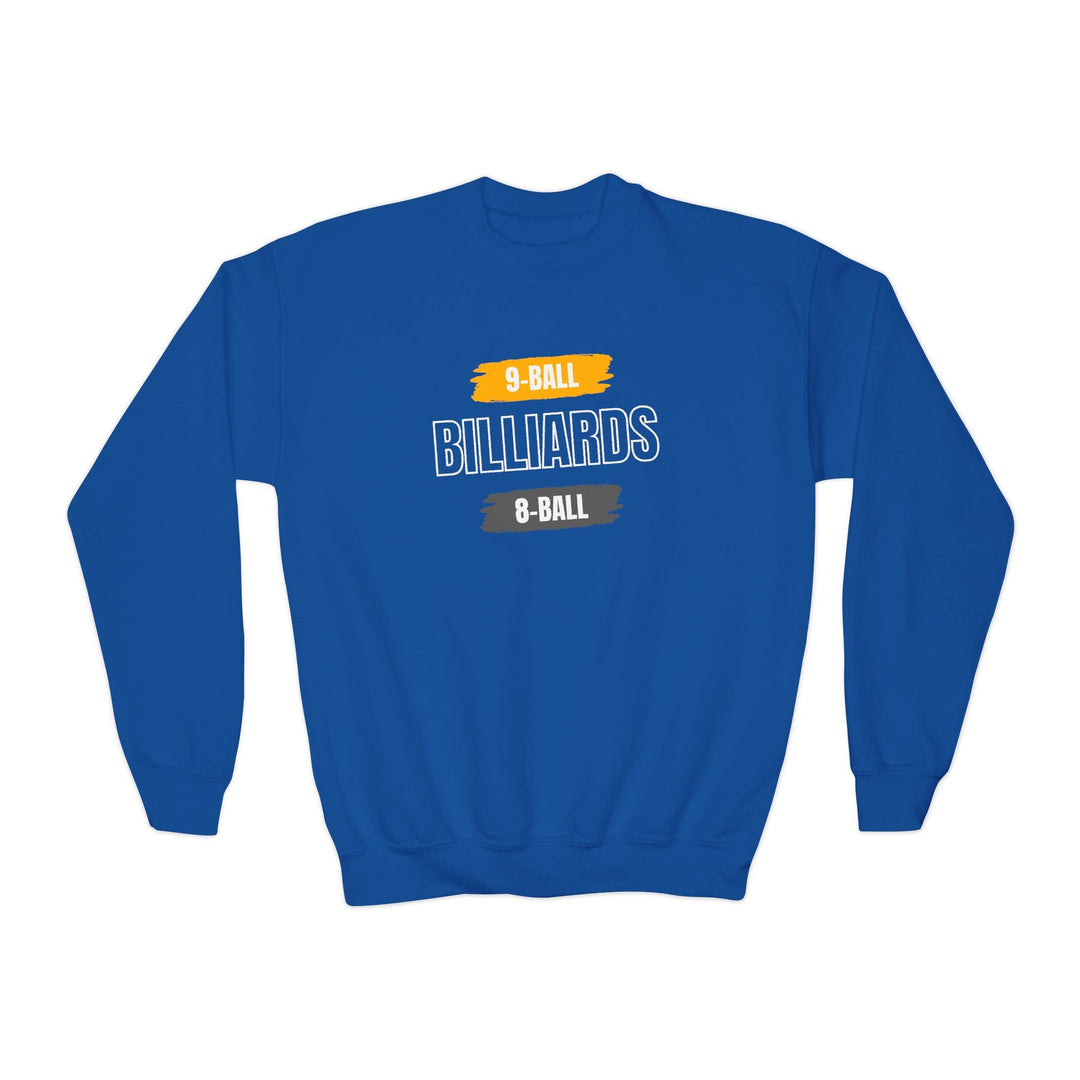 9 - Ball - Billiards - 8 Ball - Unisex Youth Crewneck Sweatshirt - BFLY BILLIARDS
