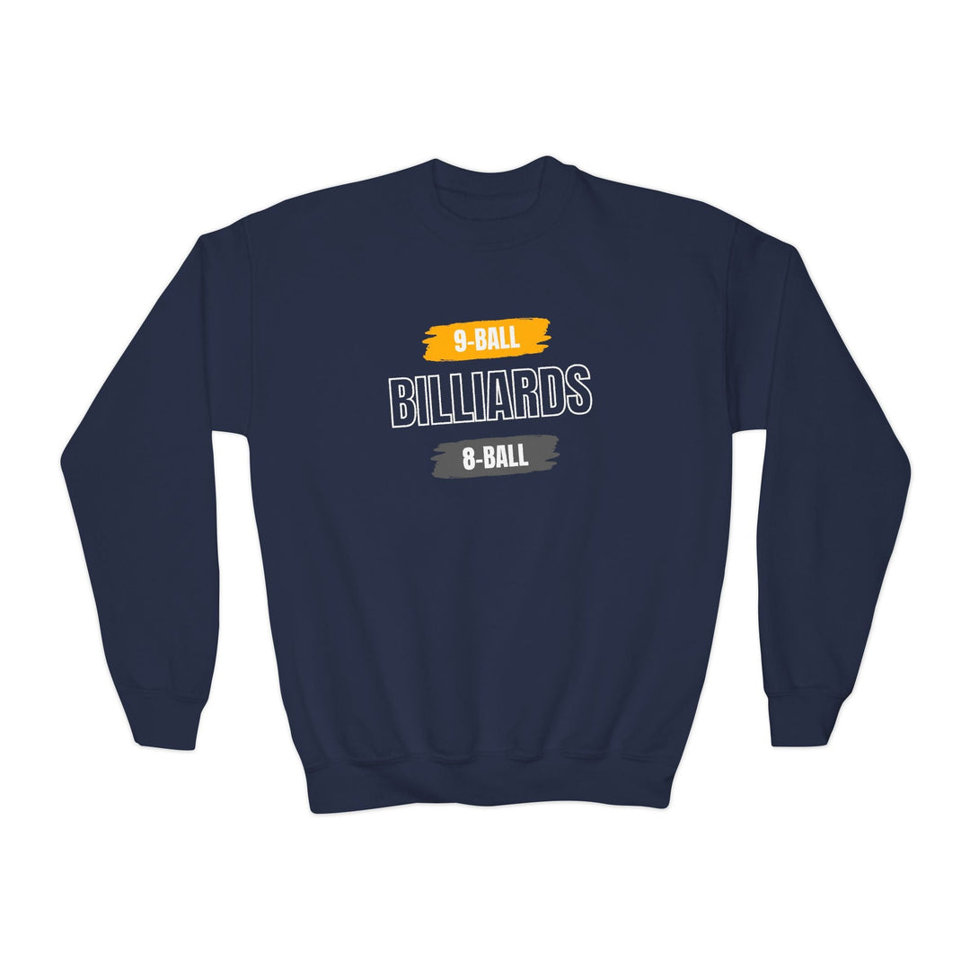 9 - Ball - Billiards - 8 Ball - Unisex Youth Crewneck Sweatshirt - BFLY BILLIARDS